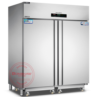 RTD2000TC推车式 双门 智能双温热风循环消毒柜 304#不锈钢板材 无磁加粗层架